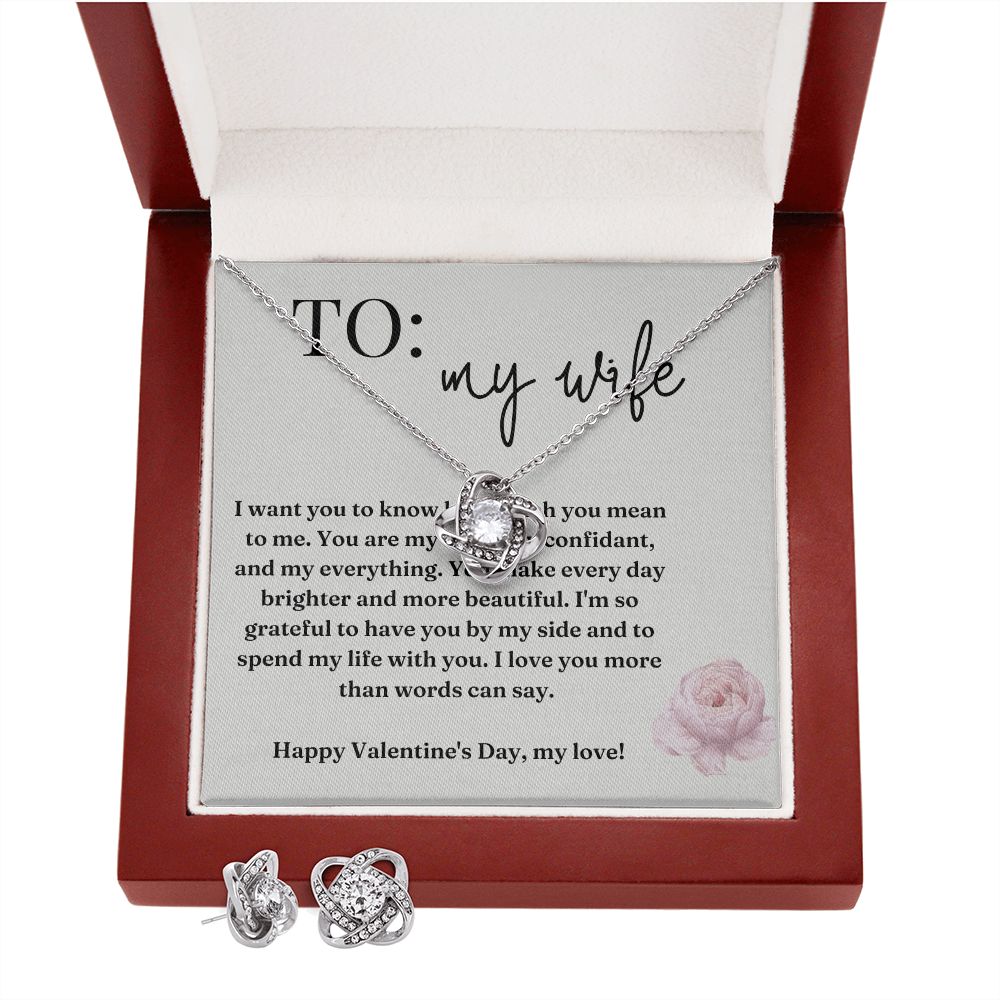 Love Knot Earring & Necklace Set: I Want You To Know