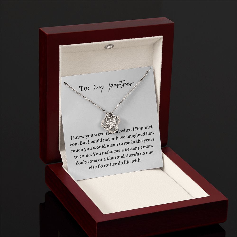 Love Knot Necklace: I Knew You Were Special