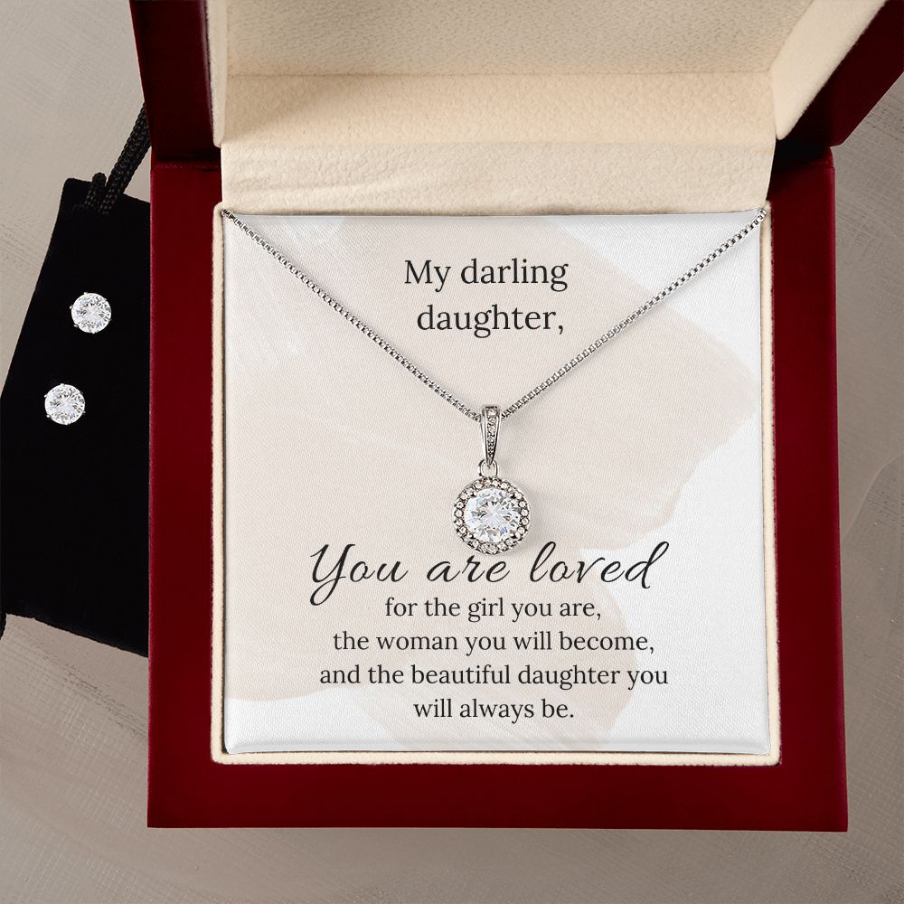 Eternal Hope Necklace & Earrings Set: Darling Daughter