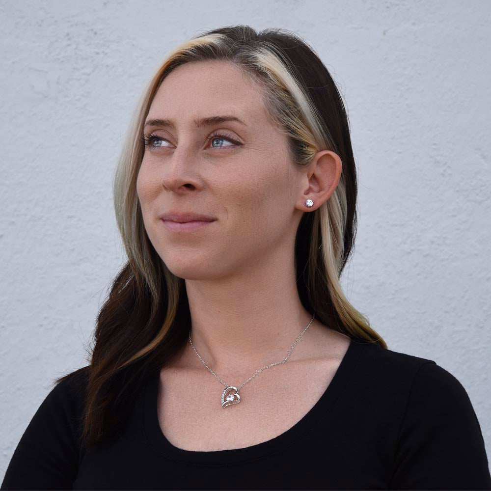 Forever Love Necklace and Earrings Set: Beautiful Daughter - Love Dad