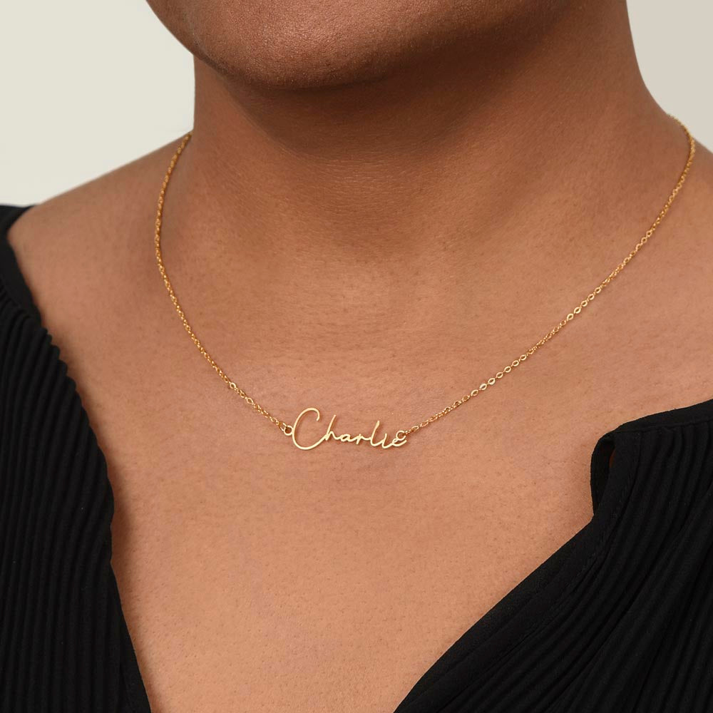 Custom Signature Name Necklace: I've Got Your Back Like Selena Has Taylor's