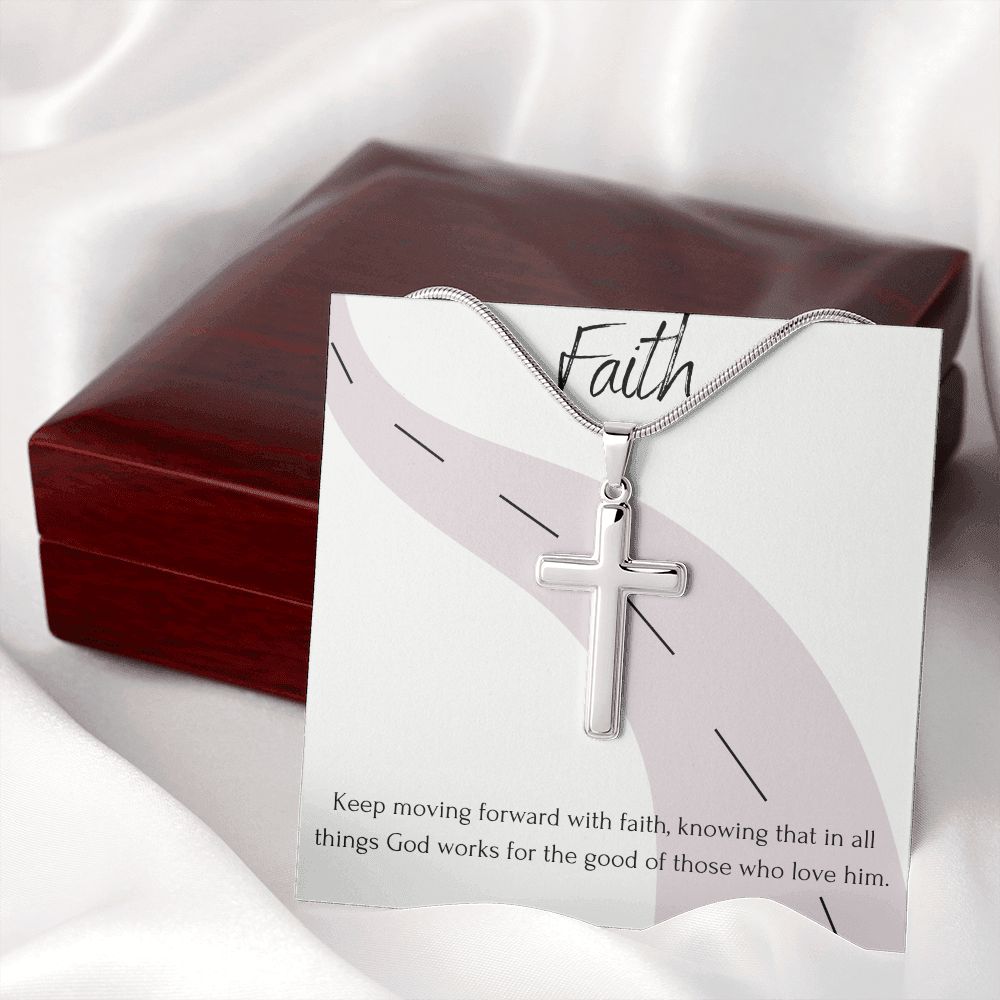 Stainless Steel Cross Necklace: Faith