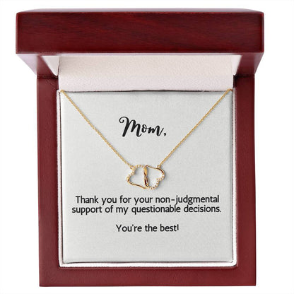 Two Hearts Entwined Diamond Necklace: Thank you for your non-judgmental