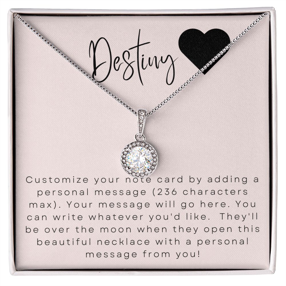 Eternal Hope Necklace: Custom Message Card