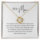 Love Knot Necklace: I'm so lucky to have you