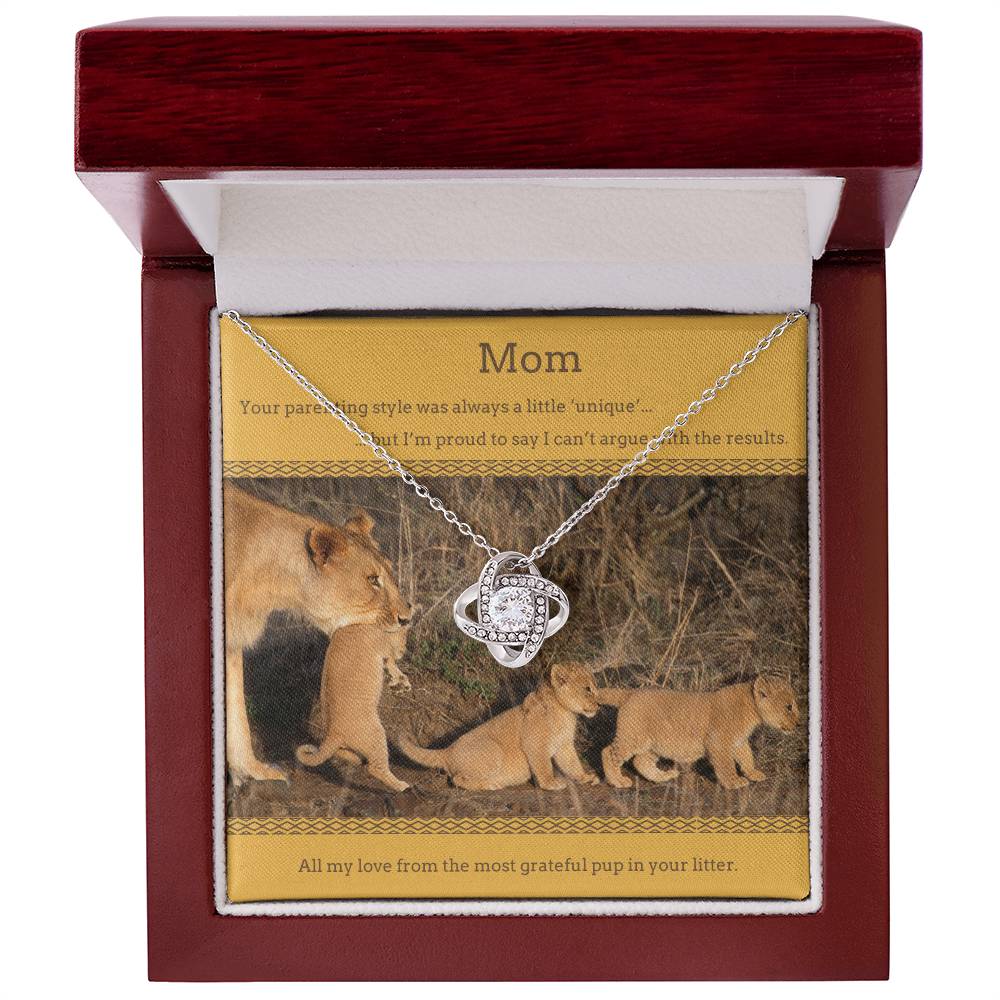 Love Knot Necklace: Mom Your Parenting Style was Always a Little Unique
