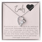 Forever Love Heart Necklace: Custom Message Card