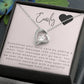 Forever Love Heart Necklace: Custom Message Card