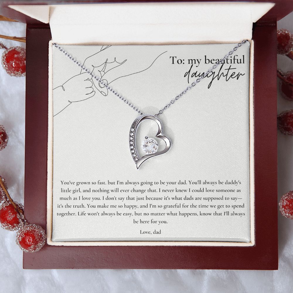 Forever Love Necklace: Beautiful Daughter - Love Dad