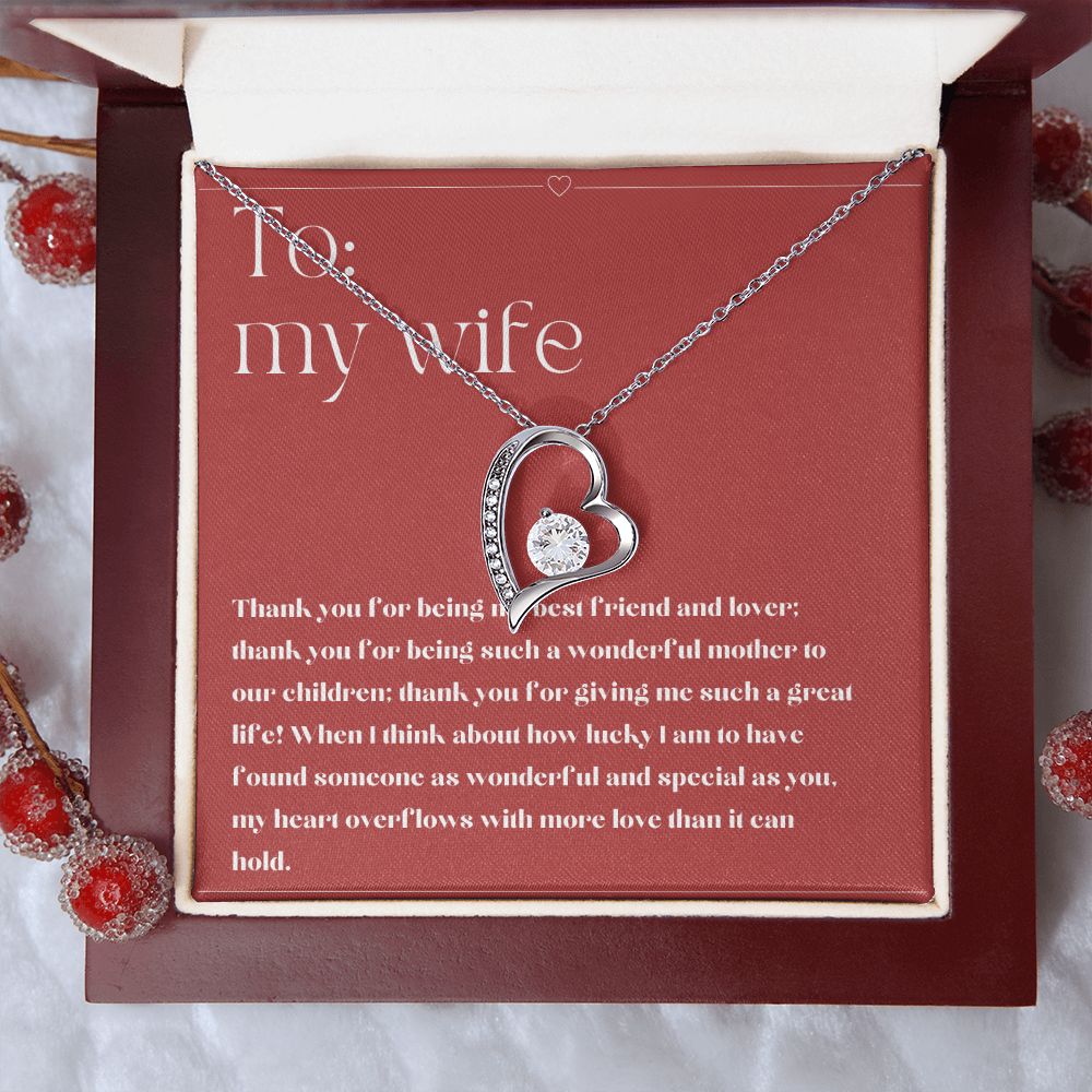 Forever Love Heart Necklace: Thank You