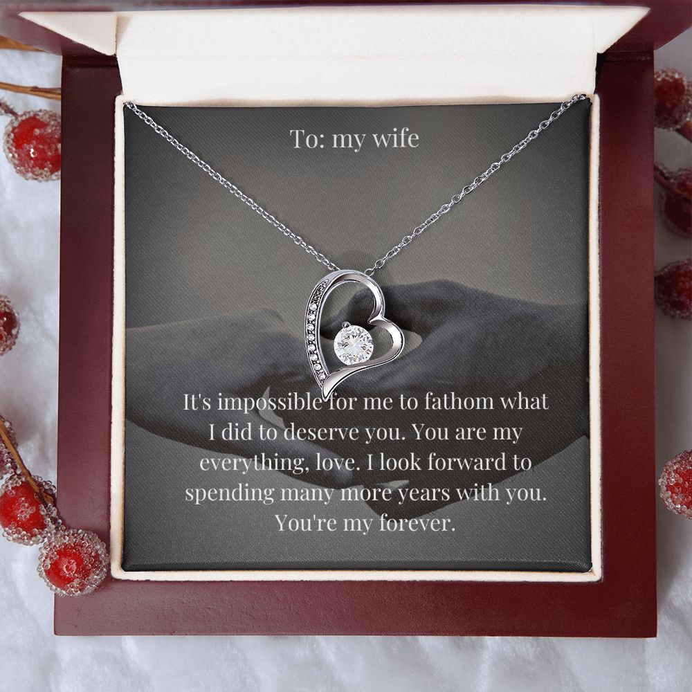 Forever Love Heart Necklace: To My Wife