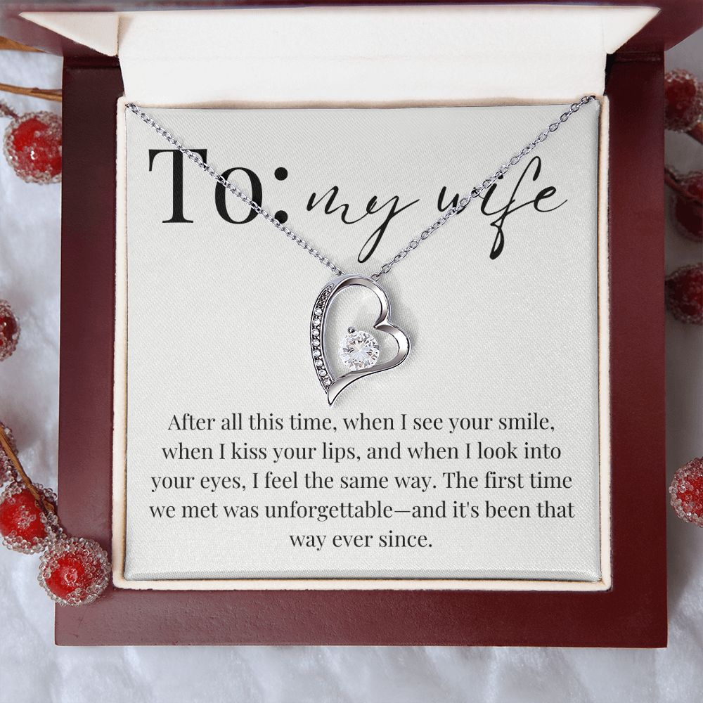 Forever Love Heart Necklace: The First Time We Met Was Unforgettable
