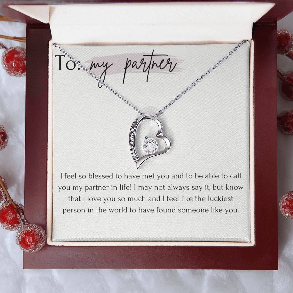 Forever Love Heart Necklace: To My Partner