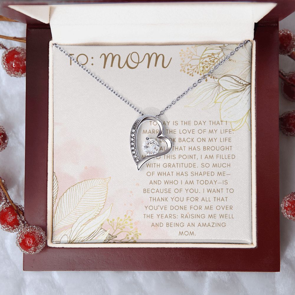 Forever Love Heart Necklace: Mother-of-the-Groom/Bride