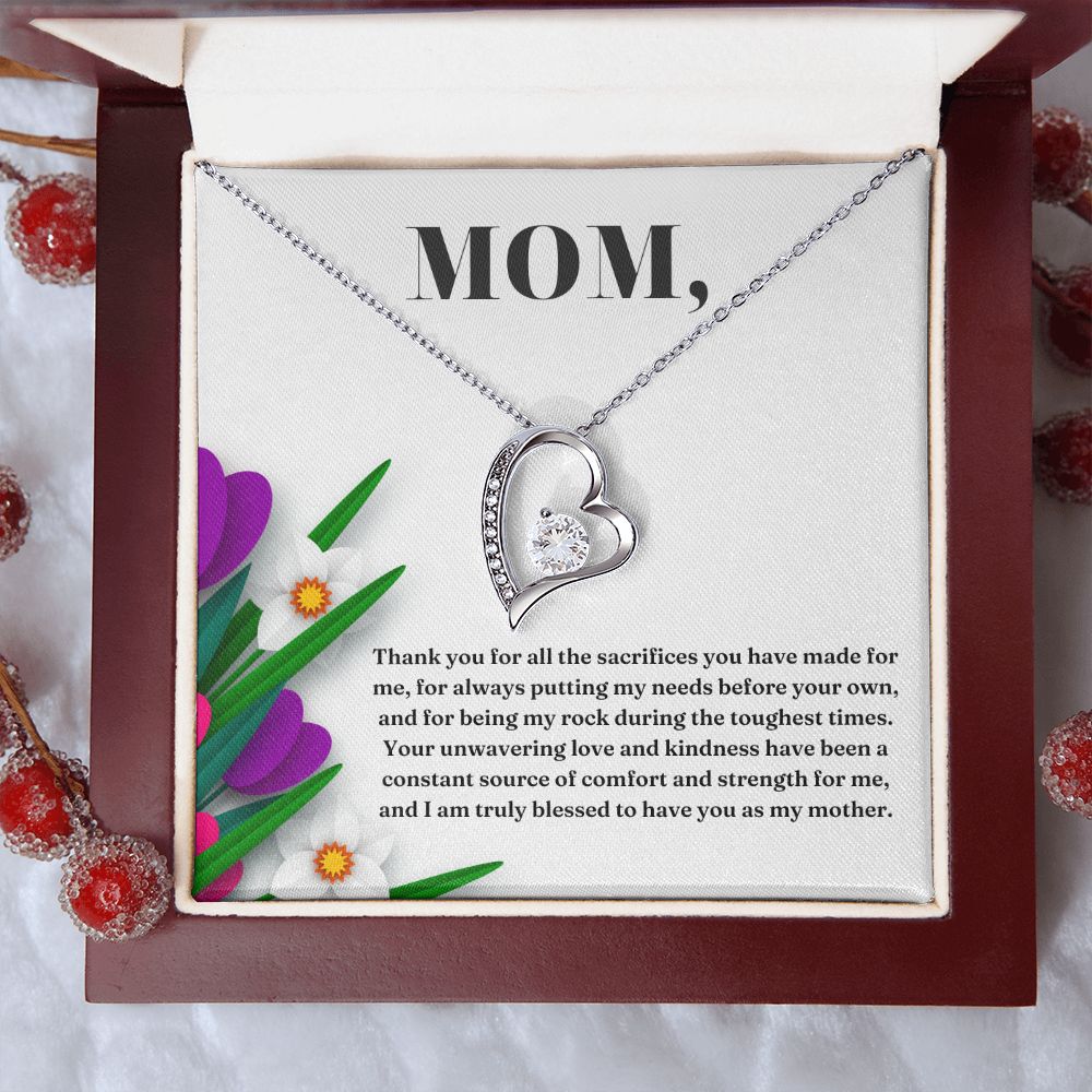 Forever Love Heart Necklace: Thank You For All The Sacrifices
