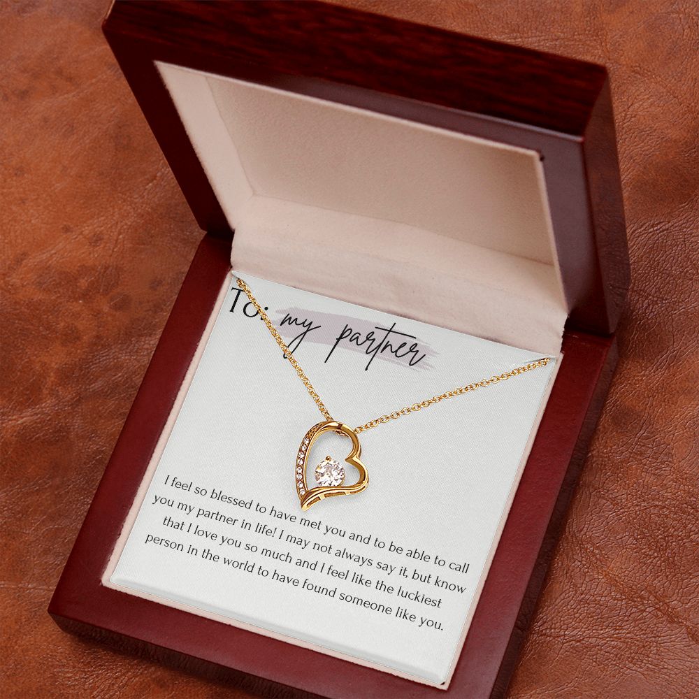 Forever Love Heart Necklace: To My Partner