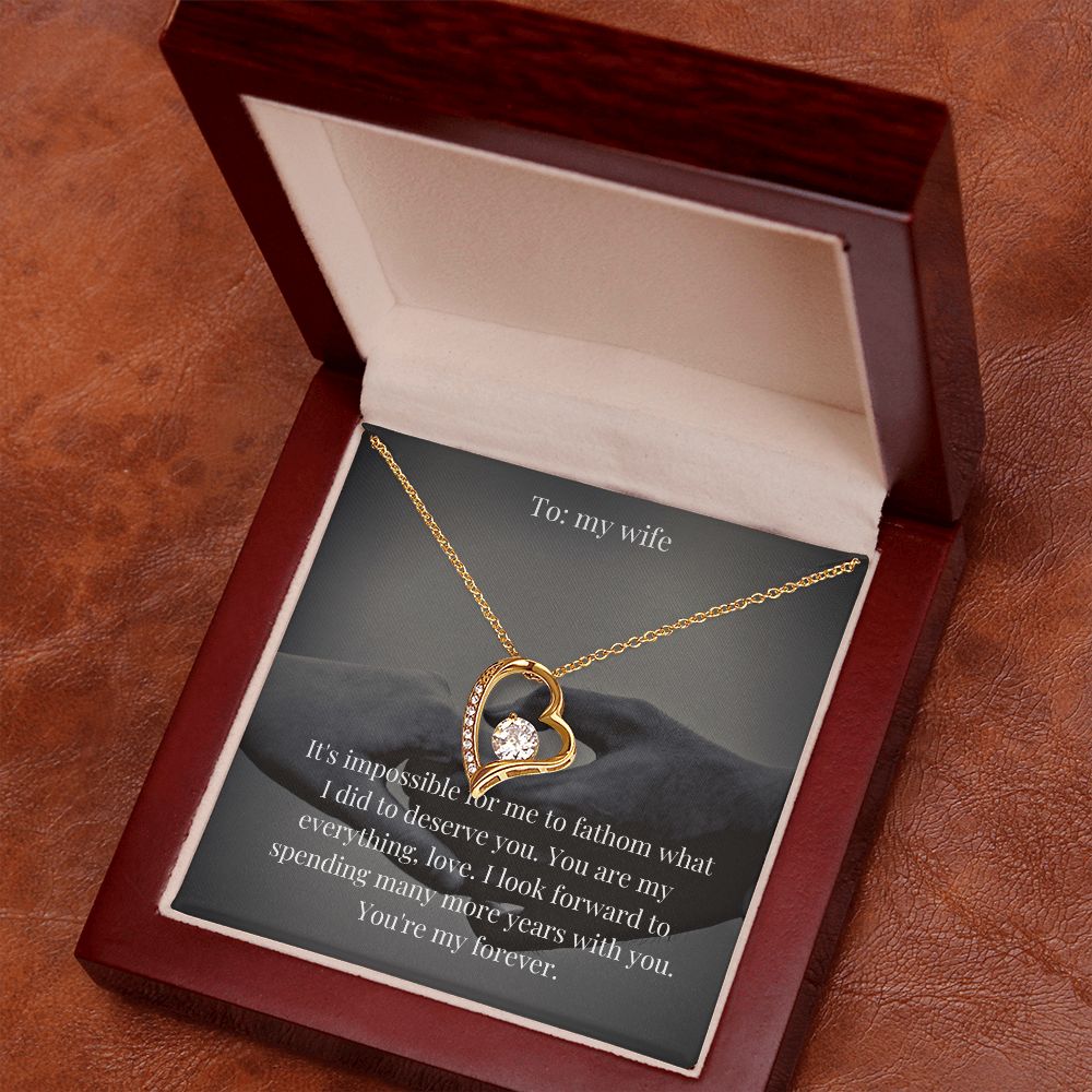 Forever Love Heart Necklace: To My Wife