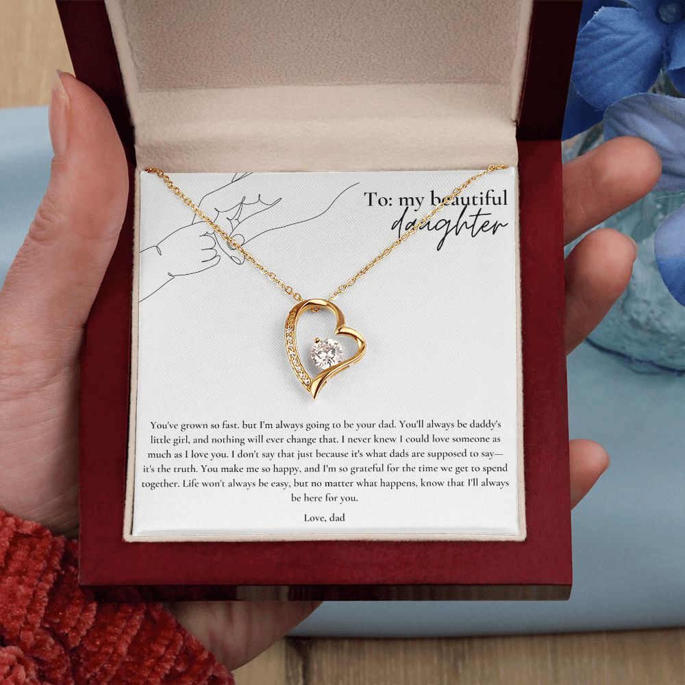 Forever Love Necklace: Beautiful Daughter - Love Dad