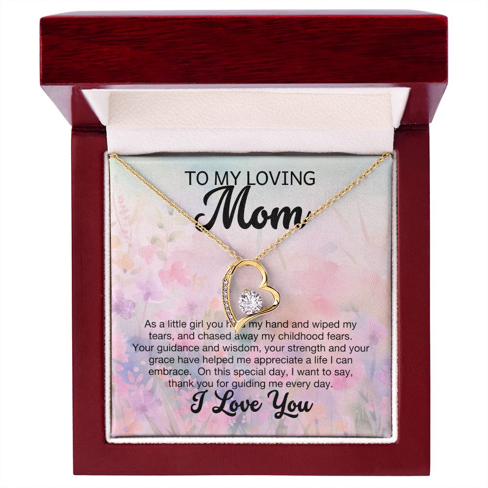 Forever Love Heart Necklace: To My Loving Mom