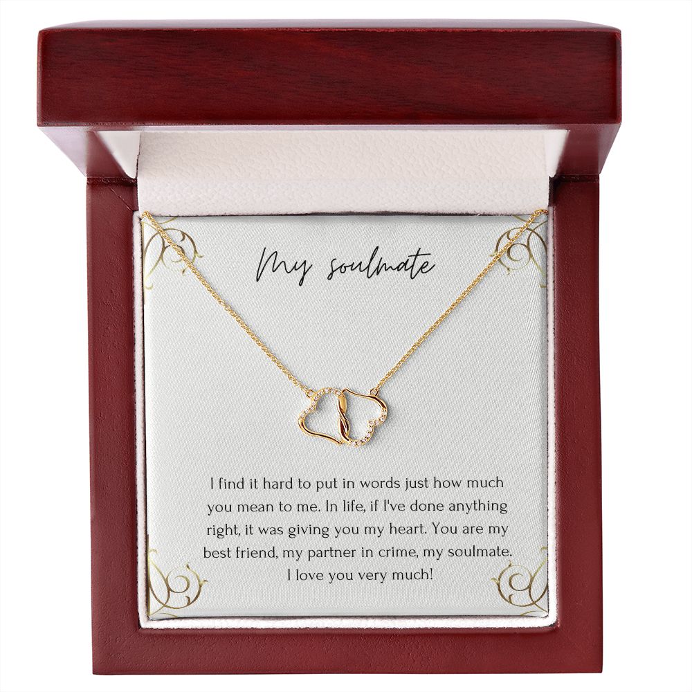 Two Hearts Entwined Diamond Necklace: Soulmate