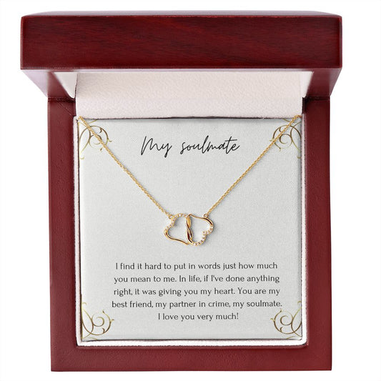 Two Hearts Entwined Diamond Necklace: Soulmate