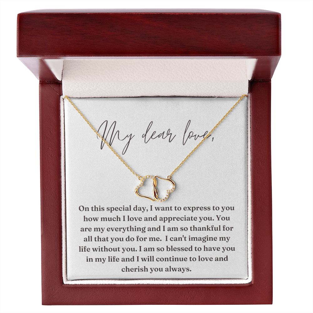 Two Hearts Entwined Diamond Necklace: On This Special Day