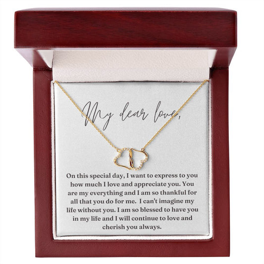 Two Hearts Entwined Diamond Necklace: On This Special Day
