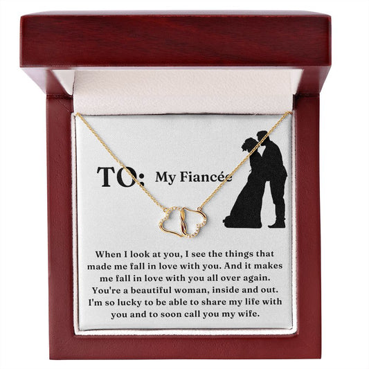 Two Hearts Entwined Diamond Necklace: When I Look At You