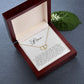 Two Hearts Entwined Diamond Necklace: Mom