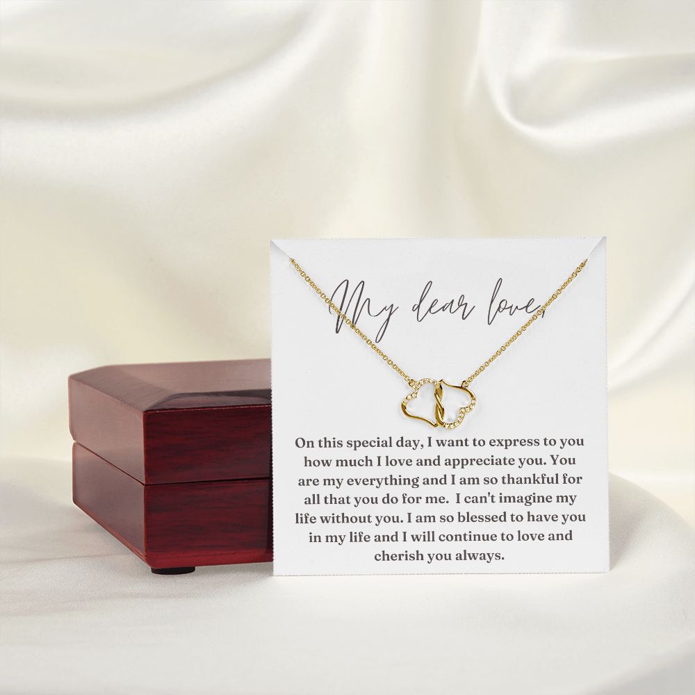 Two Hearts Entwined Diamond Necklace: On This Special Day