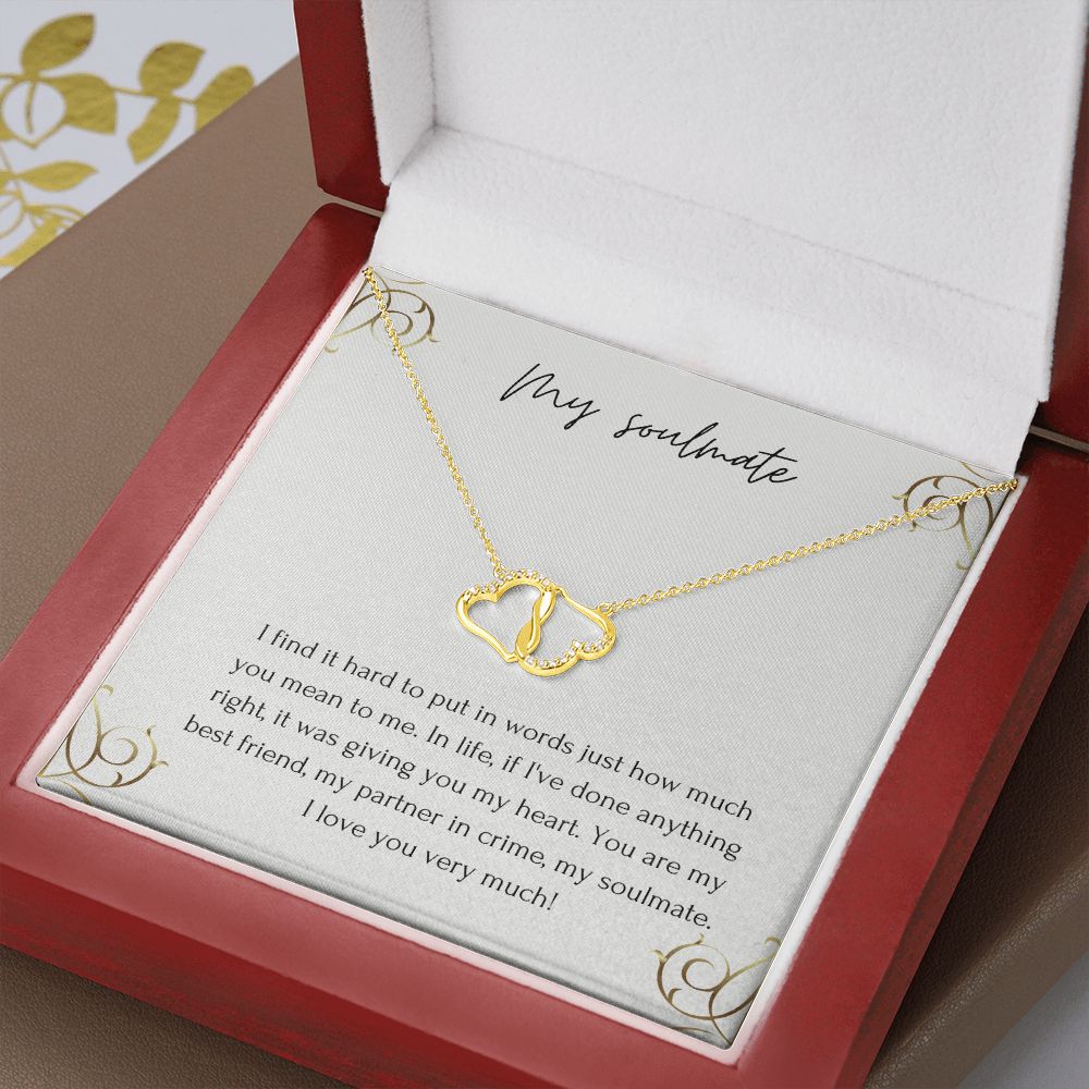 Two Hearts Entwined Diamond Necklace: Soulmate