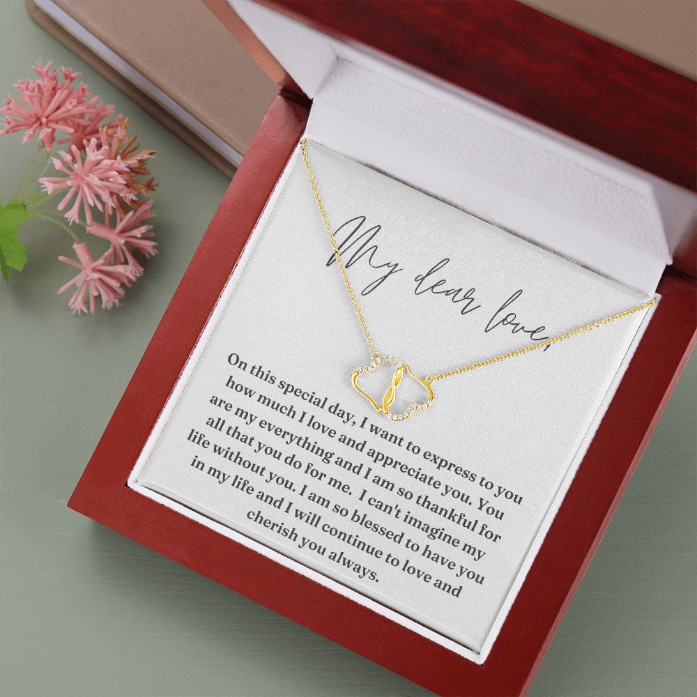 Two Hearts Entwined Diamond Necklace: On This Special Day