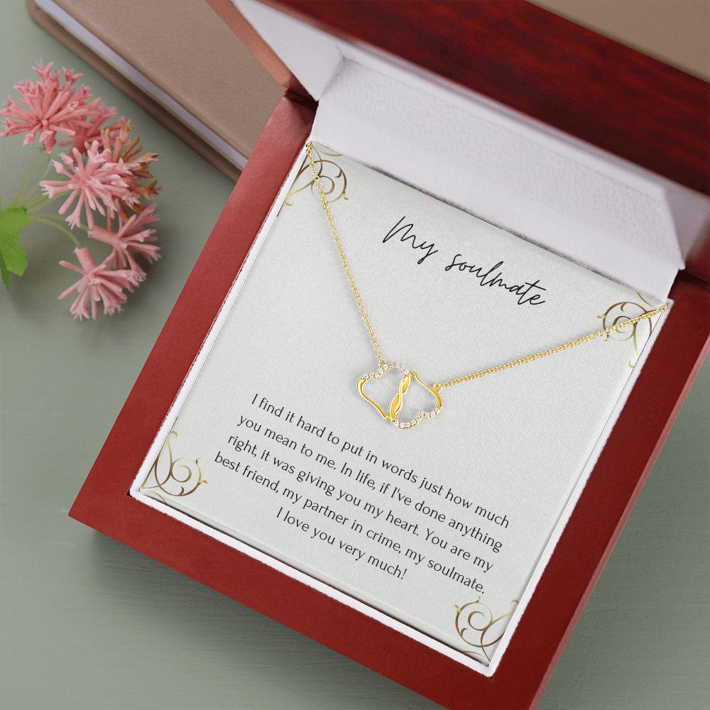 Two Hearts Entwined Diamond Necklace: Soulmate