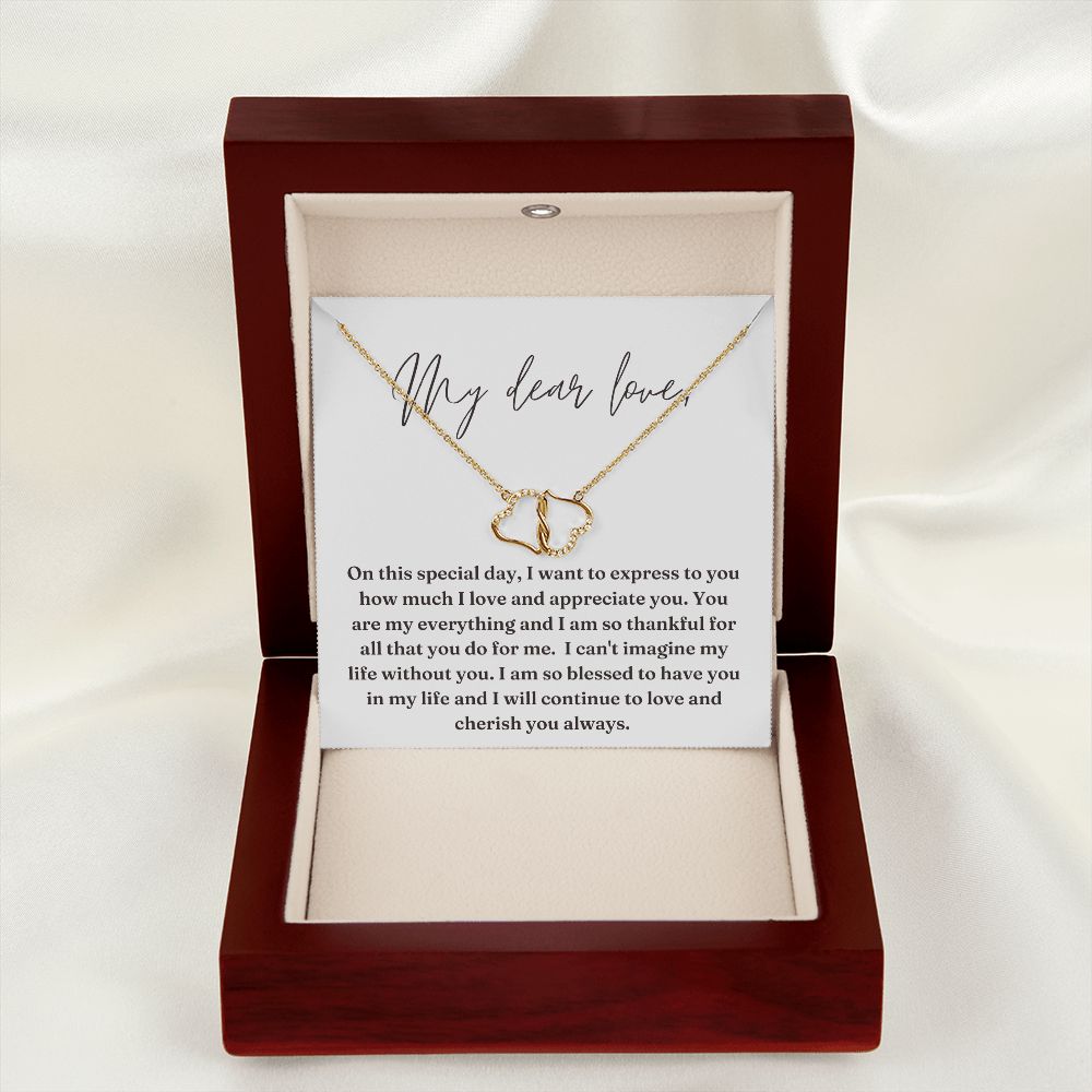 Two Hearts Entwined Diamond Necklace: On This Special Day