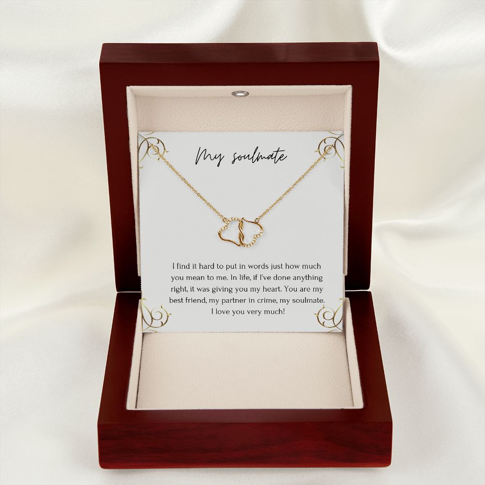 Two Hearts Entwined Diamond Necklace: Soulmate