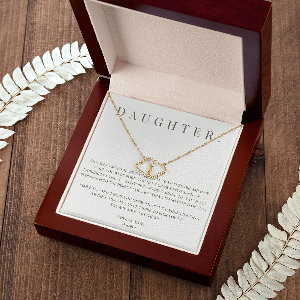 Two Hearts Entwined Necklace: Love Always Mom