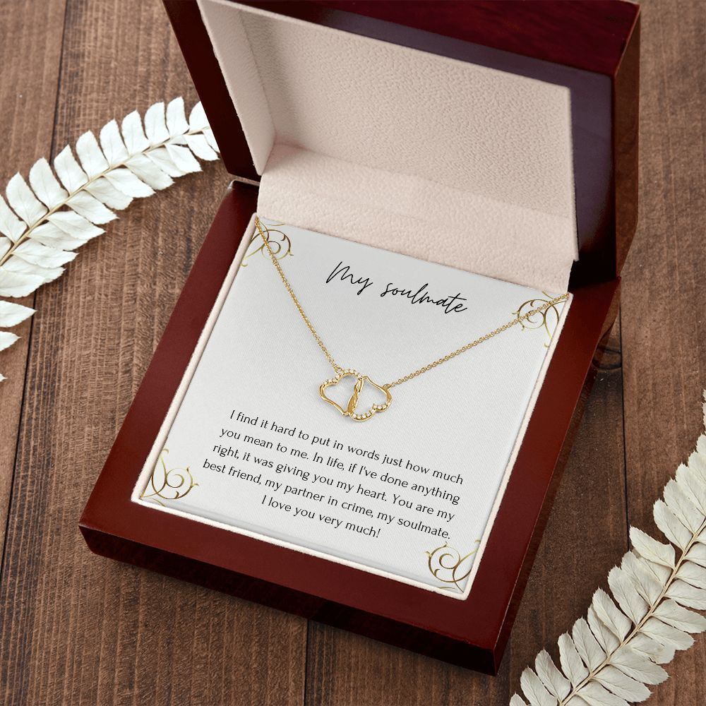 Two Hearts Entwined Diamond Necklace: Soulmate