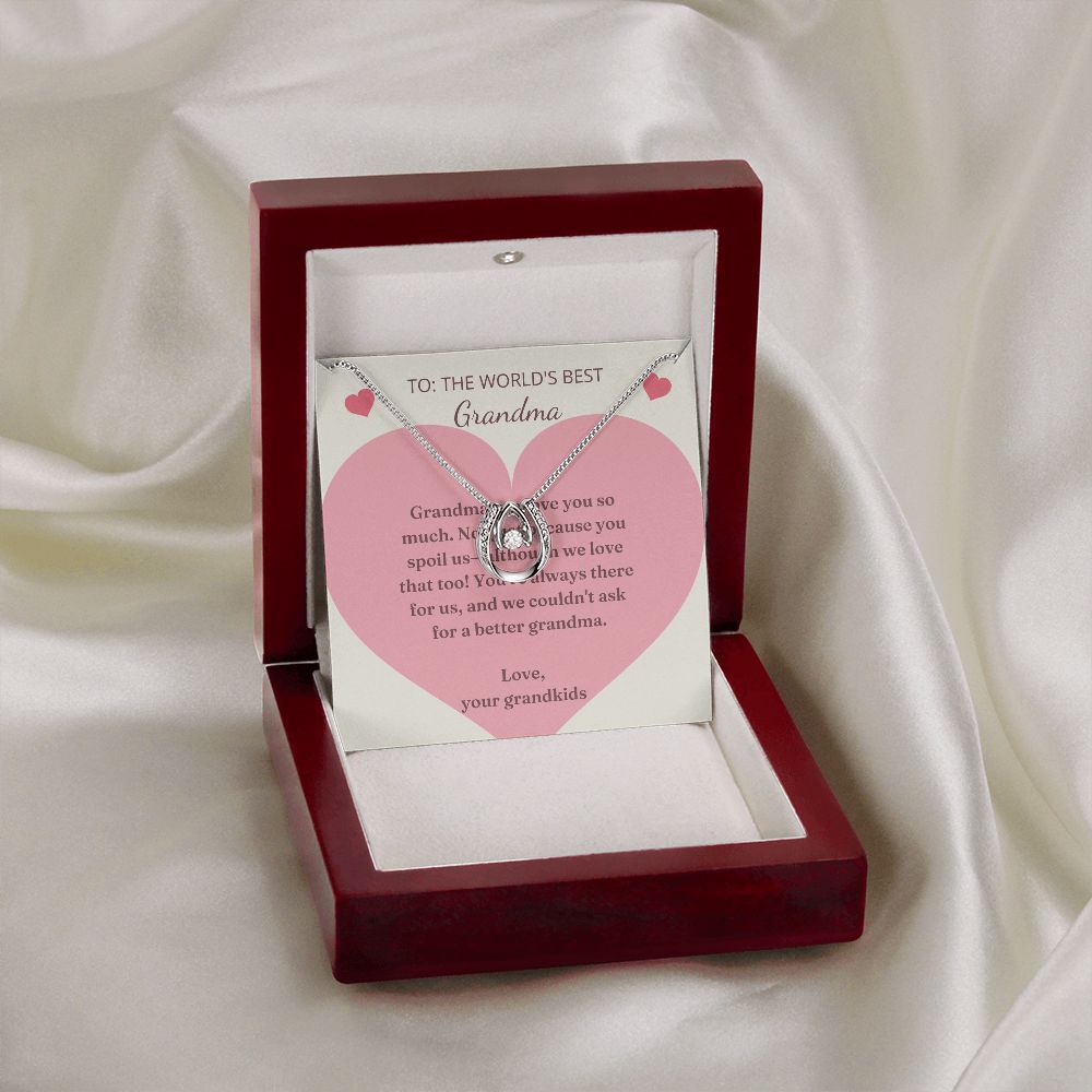 Lucky to Have You Necklace:  To The World's Best Grandma