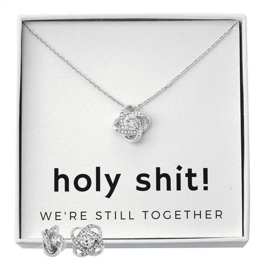 Love Knot Earring & Necklace Set: Holy Shit! We're Still Together