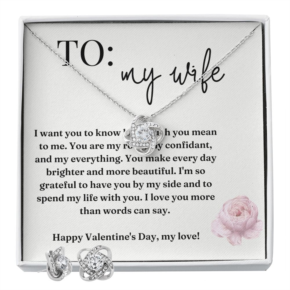 Love Knot Earring & Necklace Set: I Want You To Know