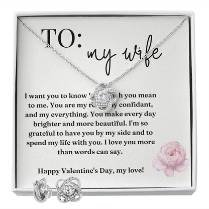 Love Knot Earring & Necklace Set: I Want You To Know