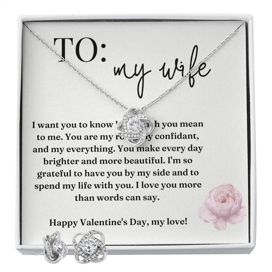 Love Knot Earring & Necklace Set: I Want You To Know