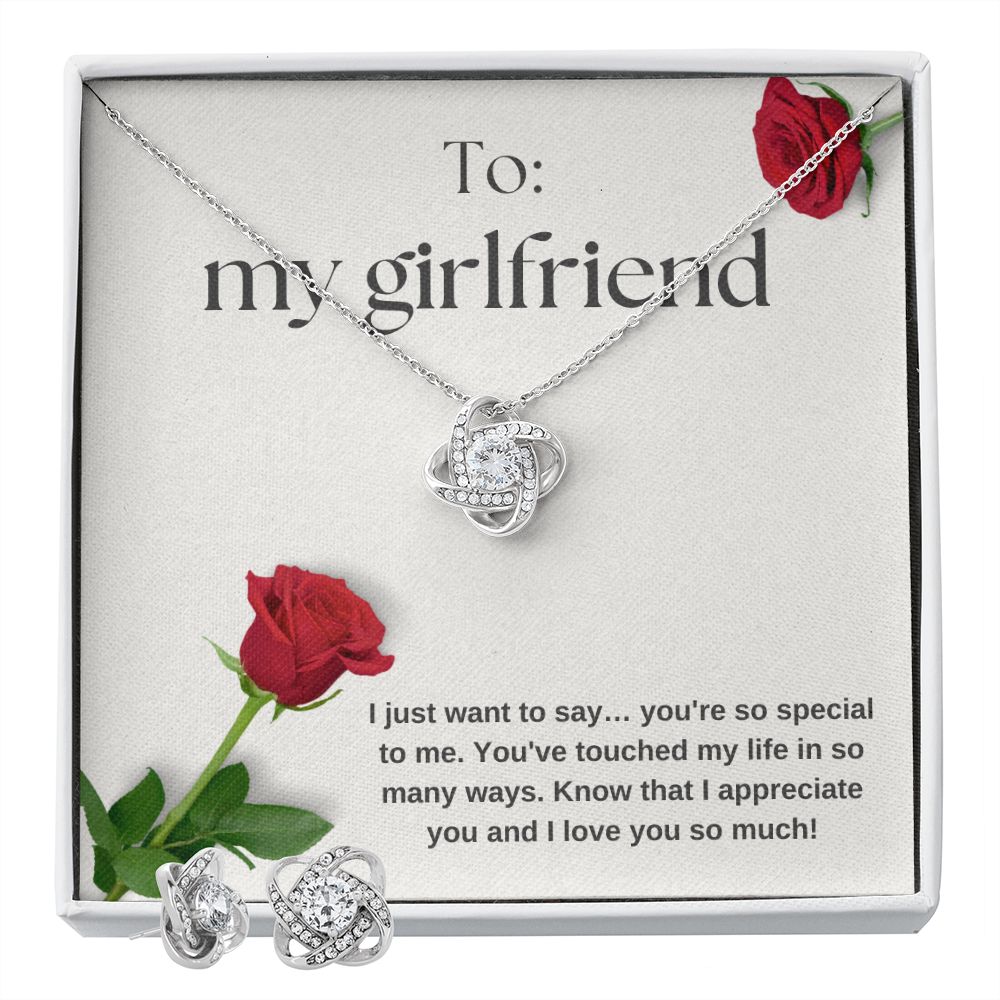 Love Knot Earring and Necklace Set: You're So Special