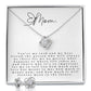 Love Knot Earring and Necklace Set: Mom