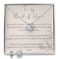 Love Knot Necklace and Earring Set: To My Maid-of-Honor