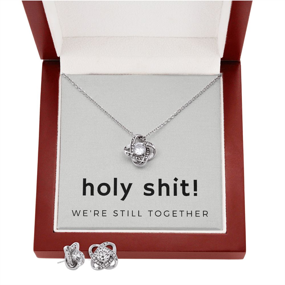 Love Knot Earring & Necklace Set: Holy Shit! We're Still Together
