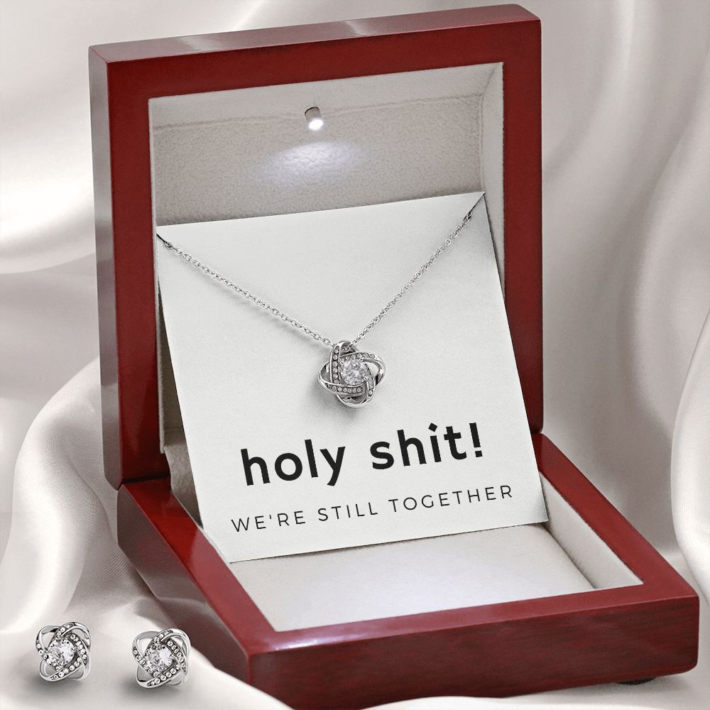 Love Knot Earring & Necklace Set: Holy Shit! We're Still Together