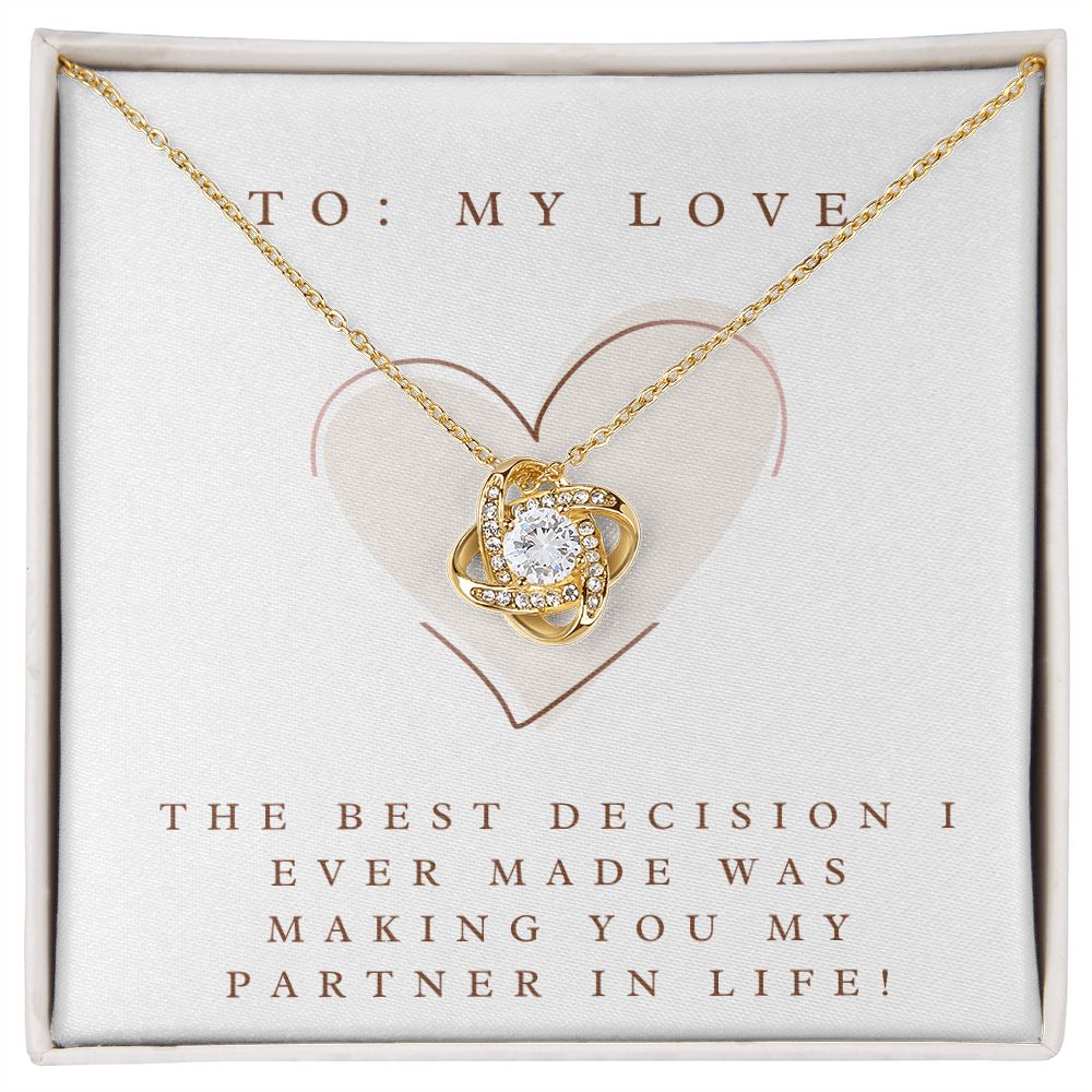 Love Knot Necklace: The Best Decision I Ever Made