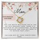 Love Knot Necklace : Mom - Custom Message Card