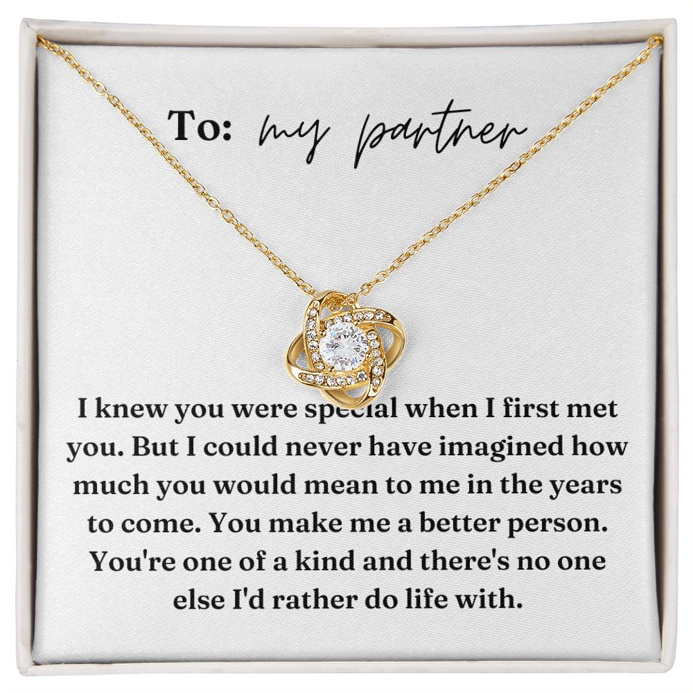 Love Knot Necklace: I Knew You Were Special